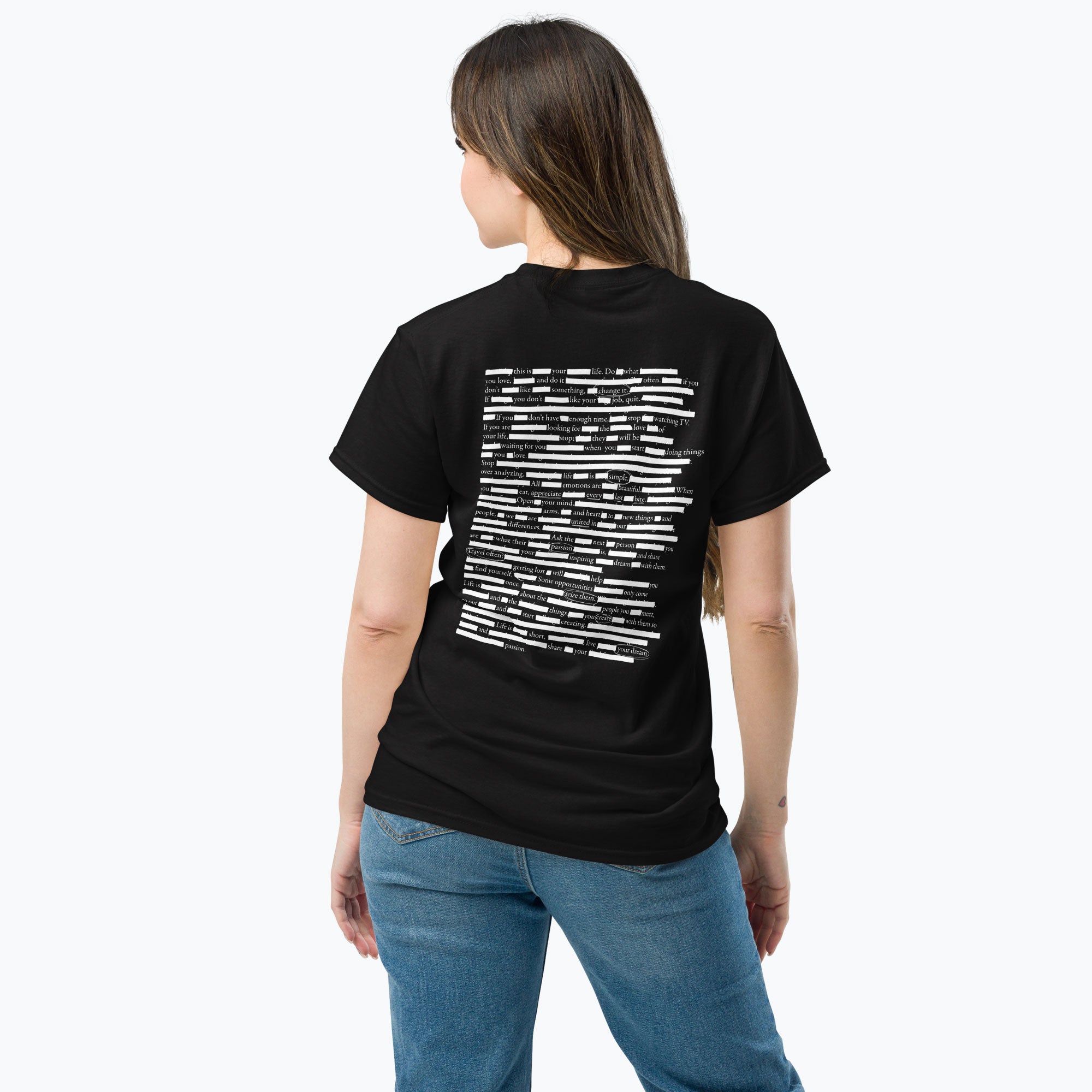 Holstee Manifesto Blackout Poetry Organic Cotton T-Shirt