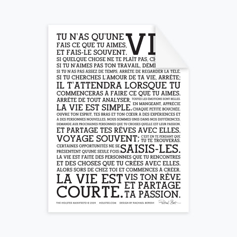 Holstee Manifesto French (18x24)