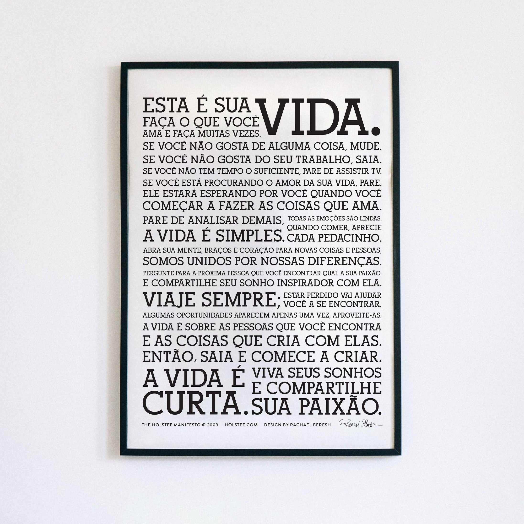 Holstee Manifesto Portuguese (18x24)