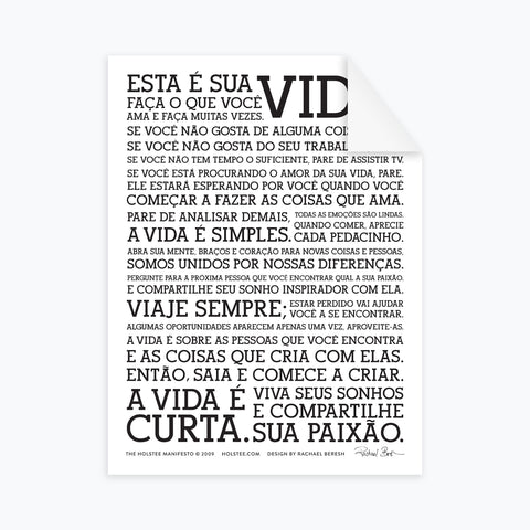 Holstee Manifesto Portuguese (18x24)